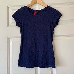 H&M Divided Navy Fitted T-Shirt Size 4